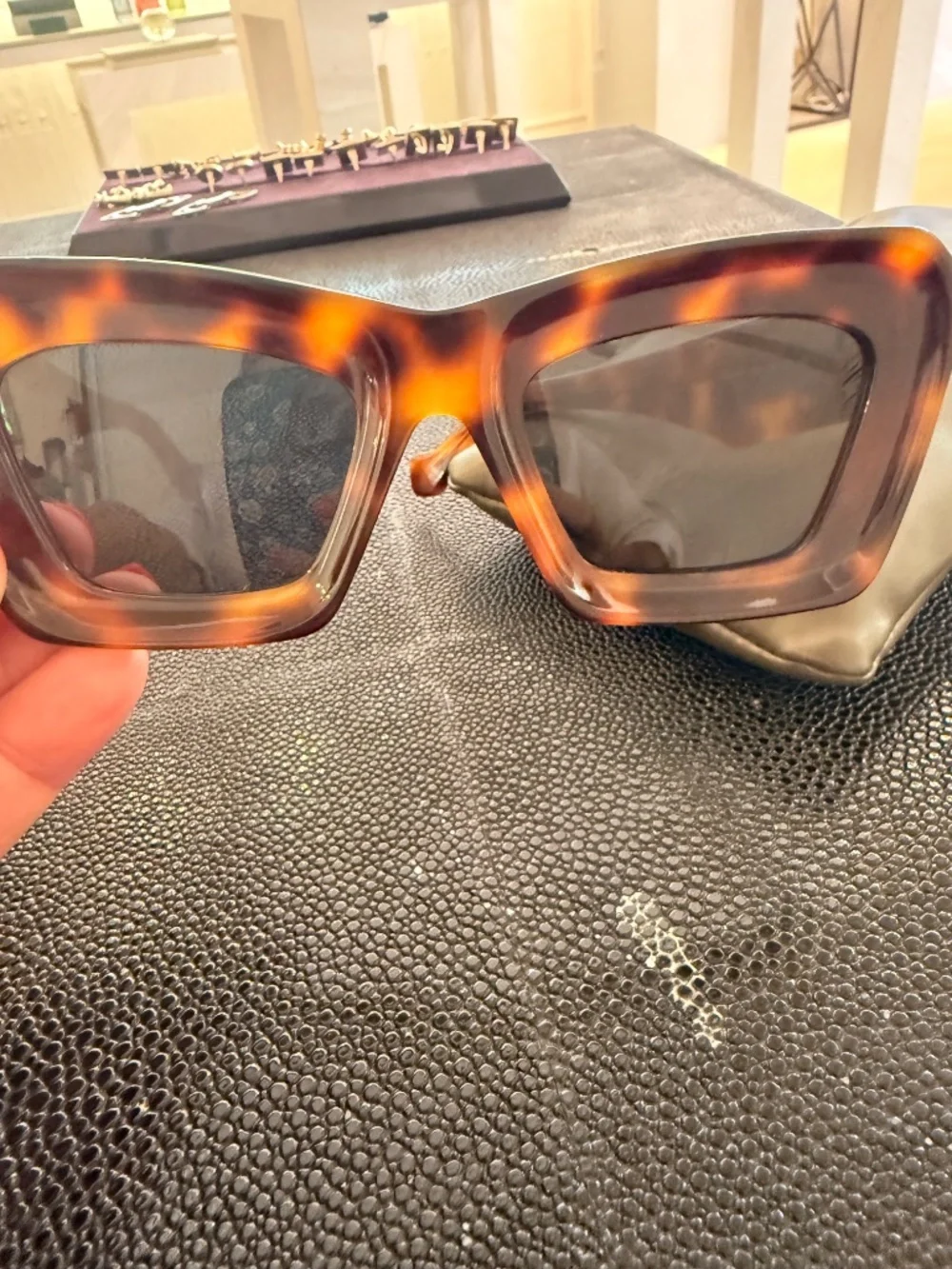 LOEWE Beveled Cateye Sunglasses